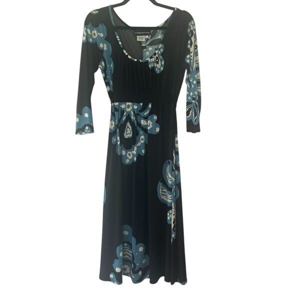 Women's Donna‎ Morgan Black Blue White Floral Size 12 - Picture 1 of 3